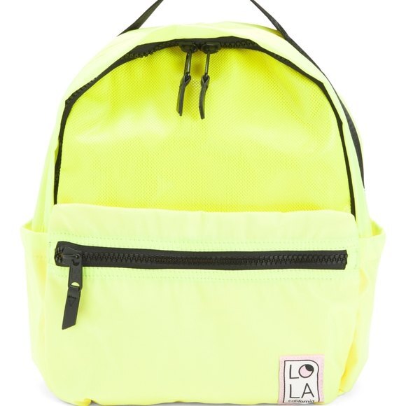NWT Neon Yellow Lola Starchild Nylon Backpack main image 7